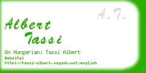 albert tassi business card